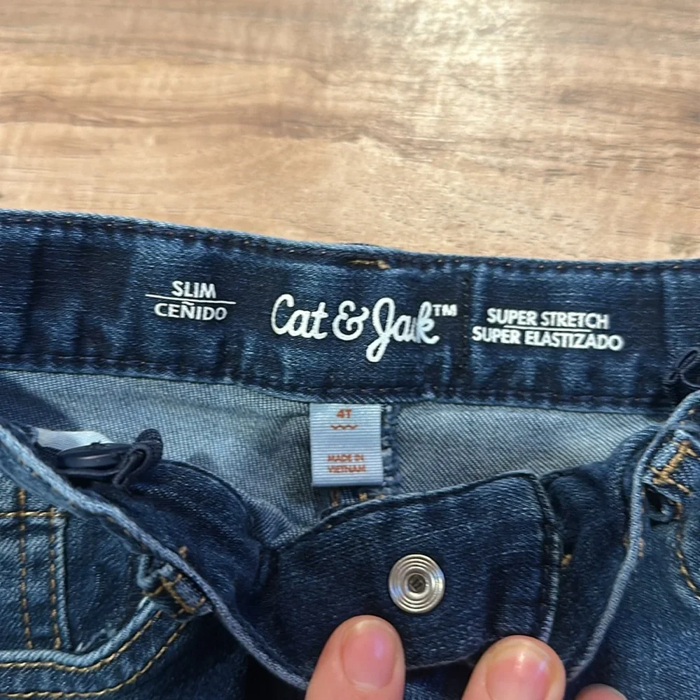 Cat & Jack Dark Blue Kids Jeans - Picture 2 of 2